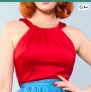 Pinup Girl Clothing Harley red tank Top XL PUG